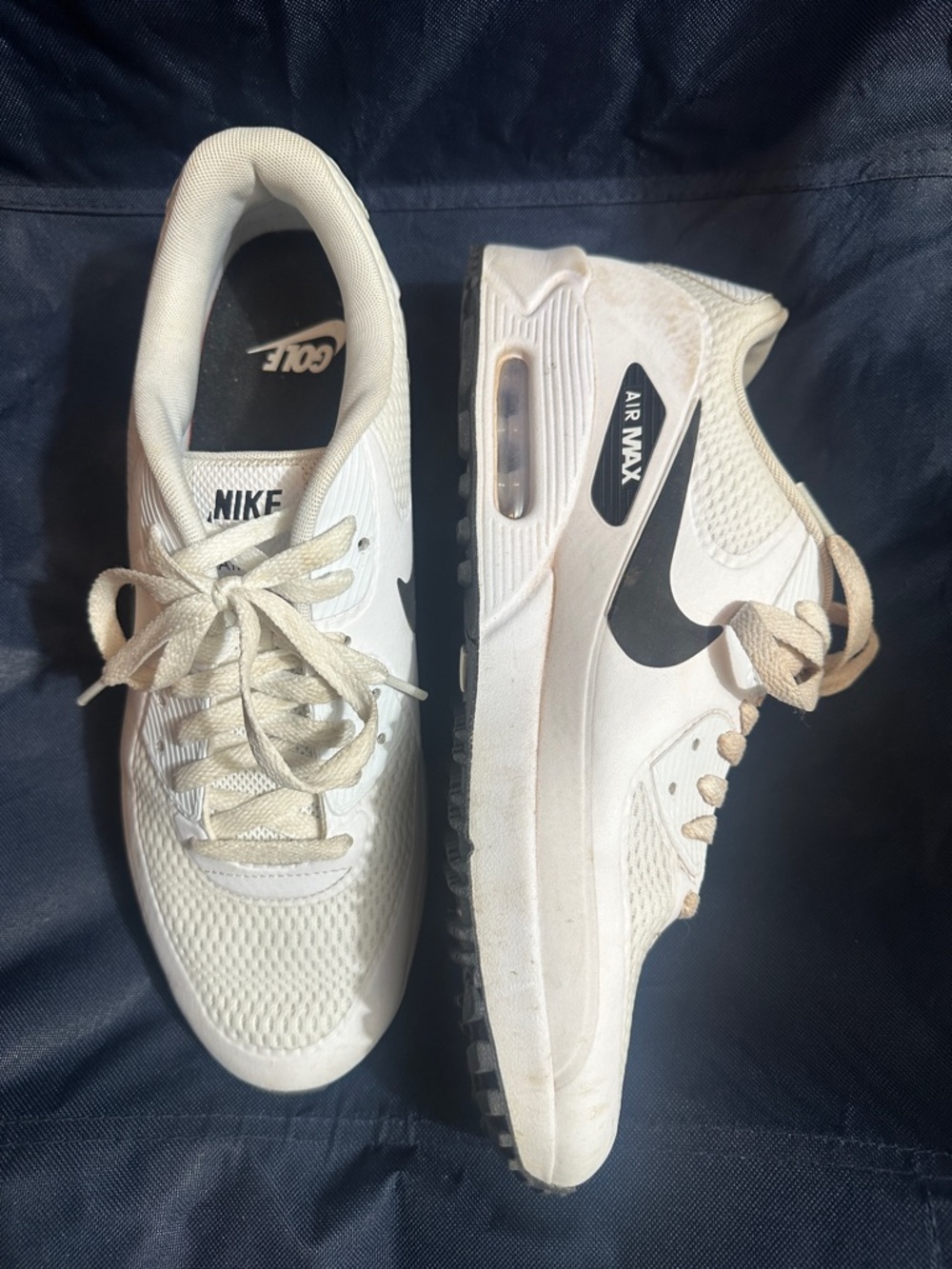 Nike golf White Sneakers with Black Swoosh